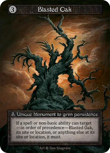 Blasted Oak from Alpha - Sorcery: Contested Realm