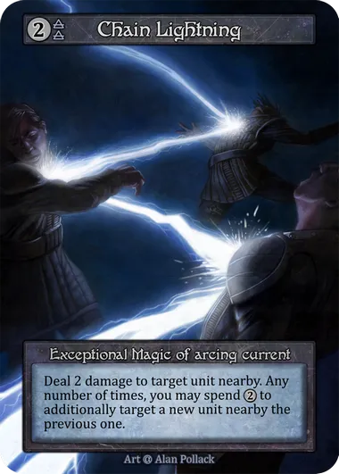 Chain Lightning from Alpha - Sorcery: Contested Realm