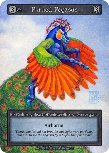 Plumed Pegasus — Alpha — Sorcery: Contested Realms
