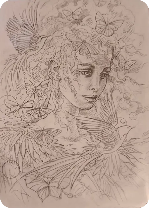 Avatar of Air - Sketch — Beta - Curios — Sorcery: Contested Realm