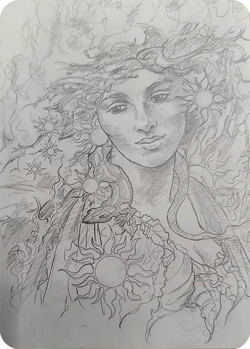 Avatar of Fire - Sketch — Beta - Curios — Sorcery: Contested Realm
