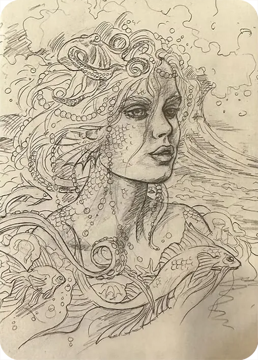 Avatar of Water - Sketch — Beta - Curios — Sorcery: Contested Realm