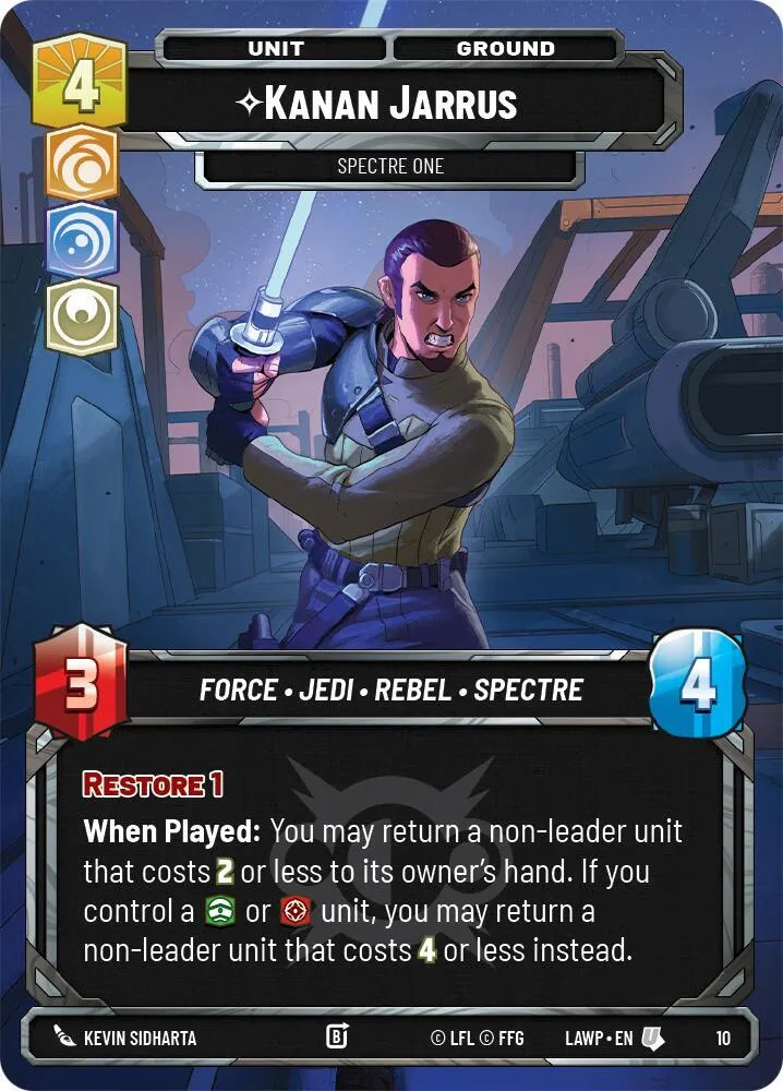 Kanan Jarrus - Spectre One — A Lawless Time: Weekly Play Promos — Star Wars: Unlimited