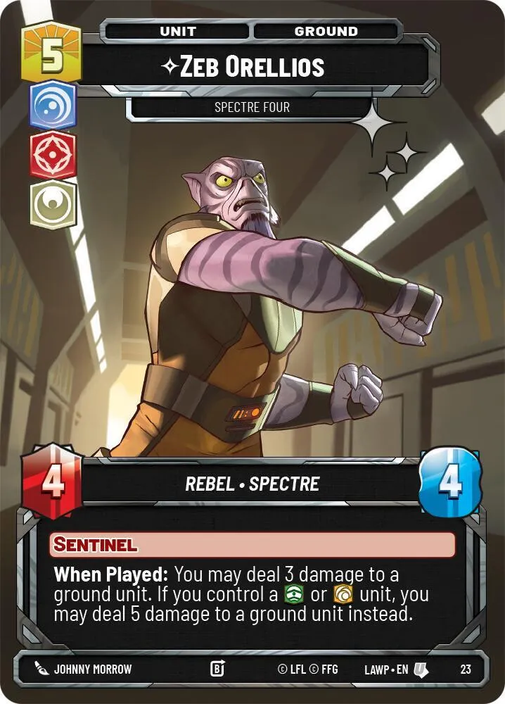 Zeb Orellios - Spectre Four — A Lawless Time: Weekly Play Promos — Star Wars: Unlimited