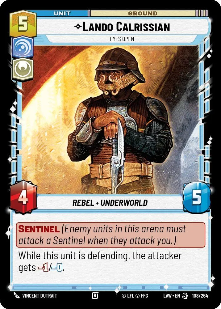 Lando Calrissian - Eyes Open — A Lawless Time — Star Wars: Unlimited
