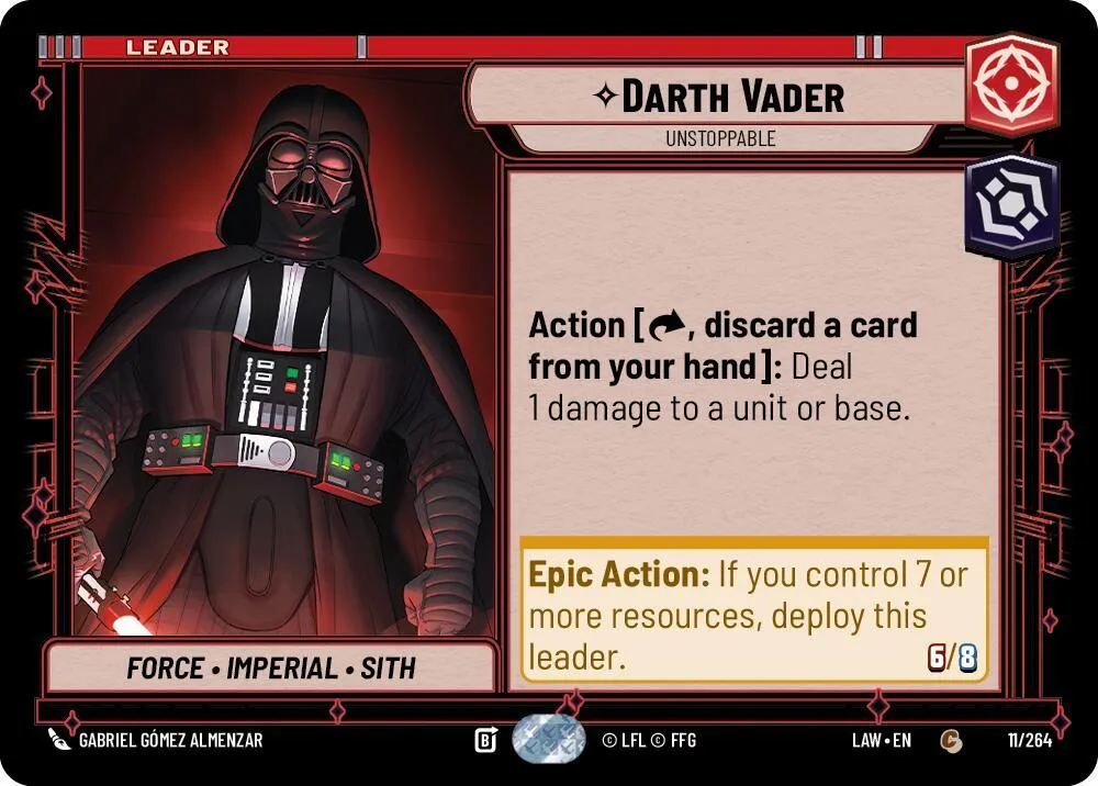 Darth Vader - Unstoppable — A Lawless Time — Star Wars: Unlimited