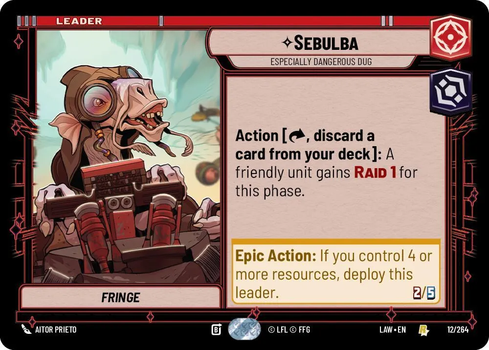 Sebulba - Dug Particulièrement Dangereux — A Lawless Time — Star Wars: Unlimited
