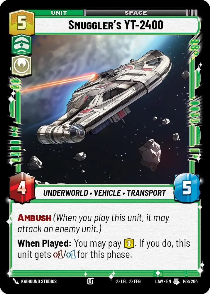 YT-2400 du Contrebandier — A Lawless Time — Star Wars: Unlimited