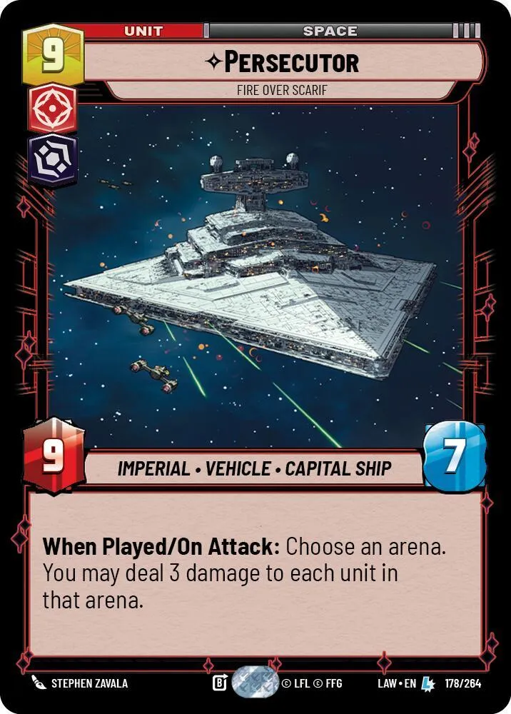 Persecutor - Fire Over Scarif — A Lawless Time — Star Wars: Unlimited