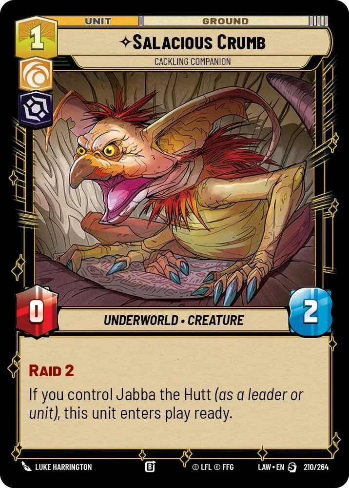Salacious Crumb - Cackling Companion — A Lawless Time — Star Wars: Unlimited