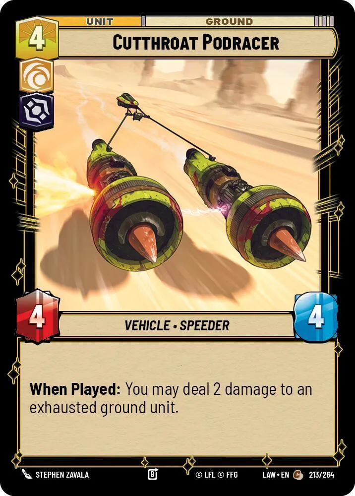 Cutthroat Podracer — A Lawless Time — Star Wars: Unlimited