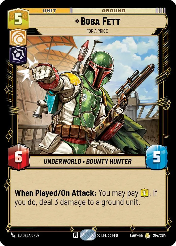 Boba Fett - Moyennant Finances — A Lawless Time — Star Wars: Unlimited