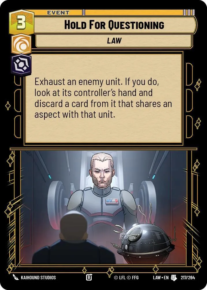Hold for Questioning — A Lawless Time — Star Wars: Unlimited