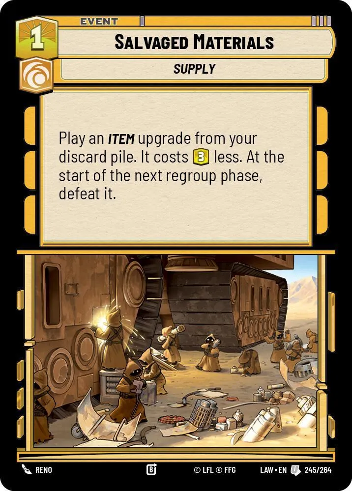 Matériels Récupérés — A Lawless Time — Star Wars: Unlimited