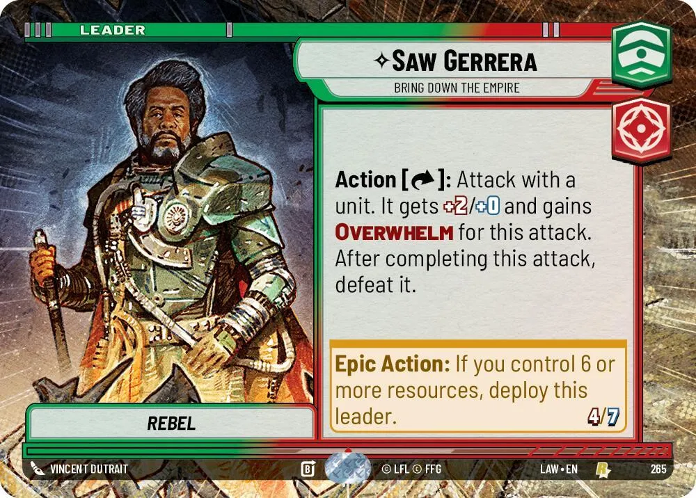 Saw Gerrera - Bring Down the Empire — A Lawless Time — Star Wars: Unlimited