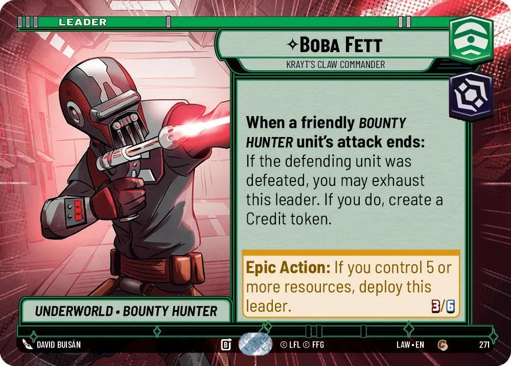 Boba Fett - Krayt's Claw Commander — A Lawless Time — Star Wars: Unlimited