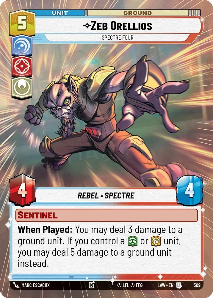 Zeb Orellios - Spectre Four — A Lawless Time — Star Wars: Unlimited