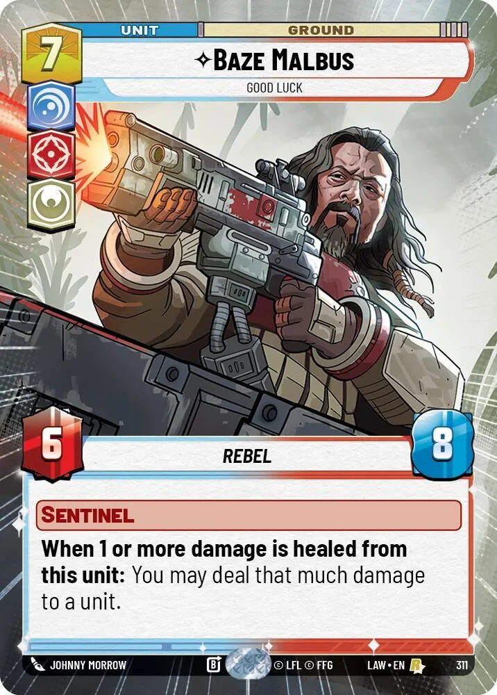 Baze Malbus - Good Luck — A Lawless Time — Star Wars: Unlimited