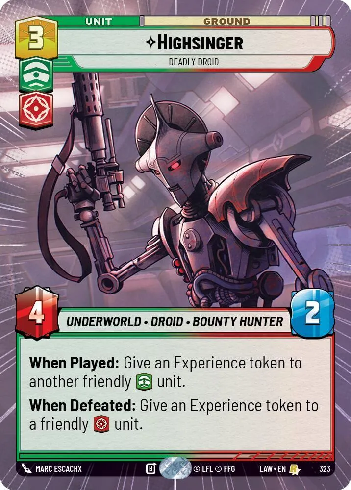 Highsinger - Deadly Droid — A Lawless Time — Star Wars: Unlimited