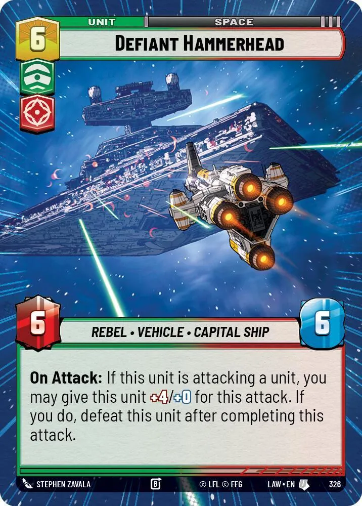 Defiant Hammerhead — A Lawless Time — Star Wars: Unlimited