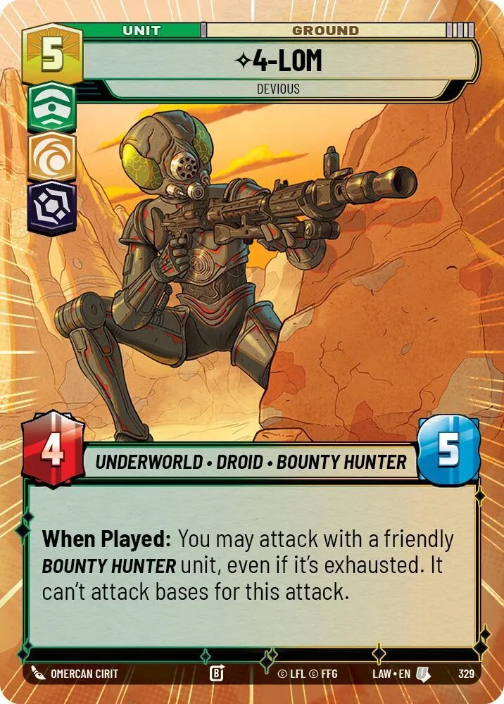 4-LOM - Sournois — A Lawless Time — Star Wars: Unlimited