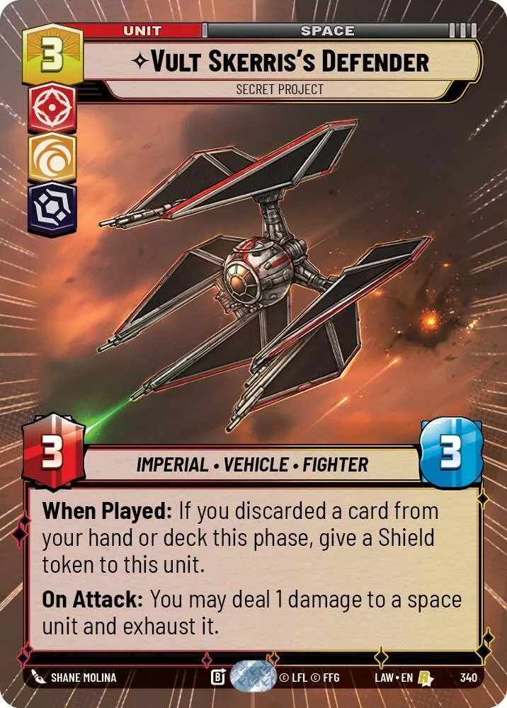 Vult Skerris's Defender - Secret Project — A Lawless Time — Star Wars: Unlimited