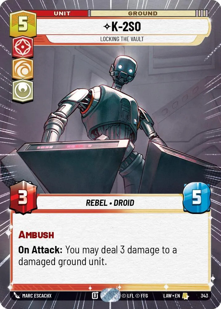 K-2S0 - Locking the Vault — A Lawless Time — Star Wars: Unlimited