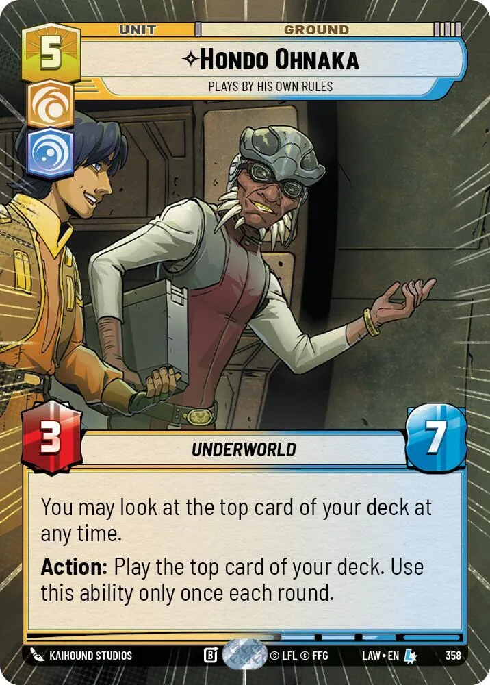 Hondo Ohnaka - Plays By His Own Rules — A Lawless Time — Star Wars: Unlimited