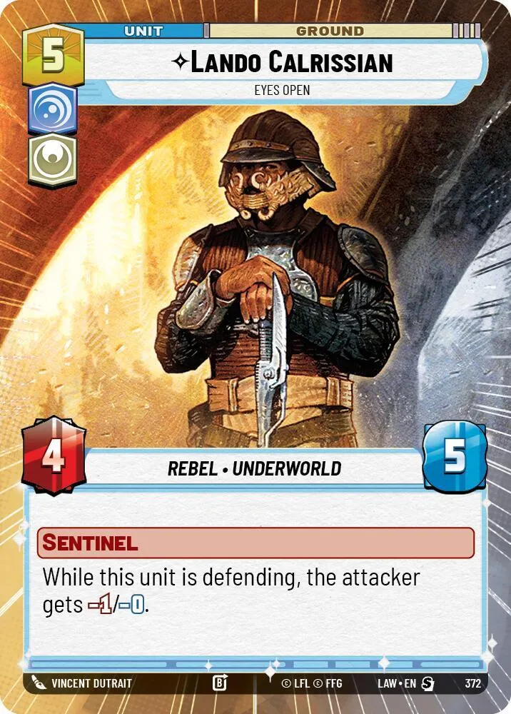 Lando Calrissian - Eyes Open — A Lawless Time — Star Wars: Unlimited