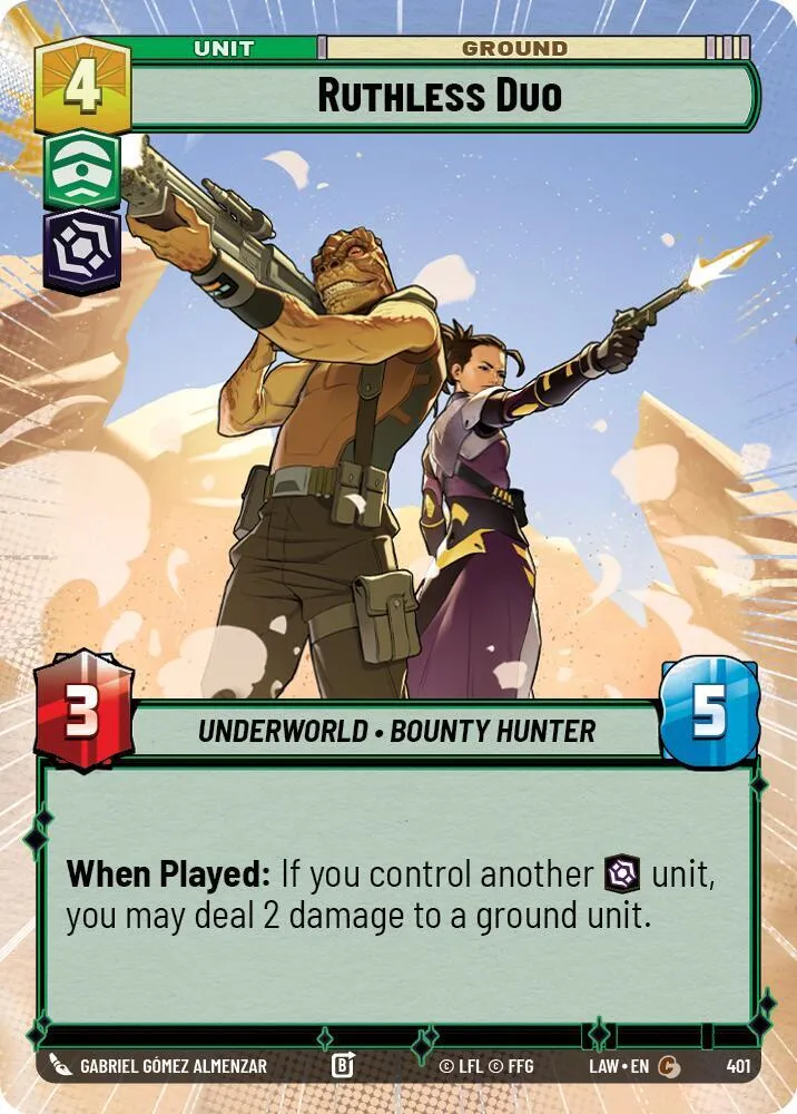 Duo Impitoyable — A Lawless Time — Star Wars: Unlimited