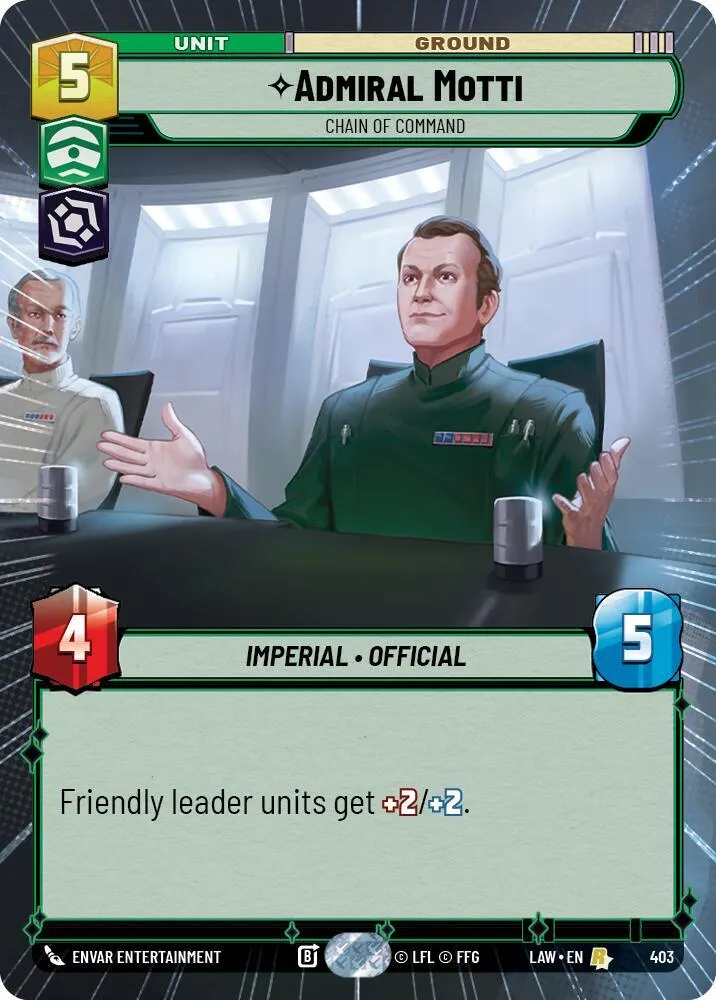 Admiral Motti - Chain of Command — A Lawless Time — Star Wars: Unlimited