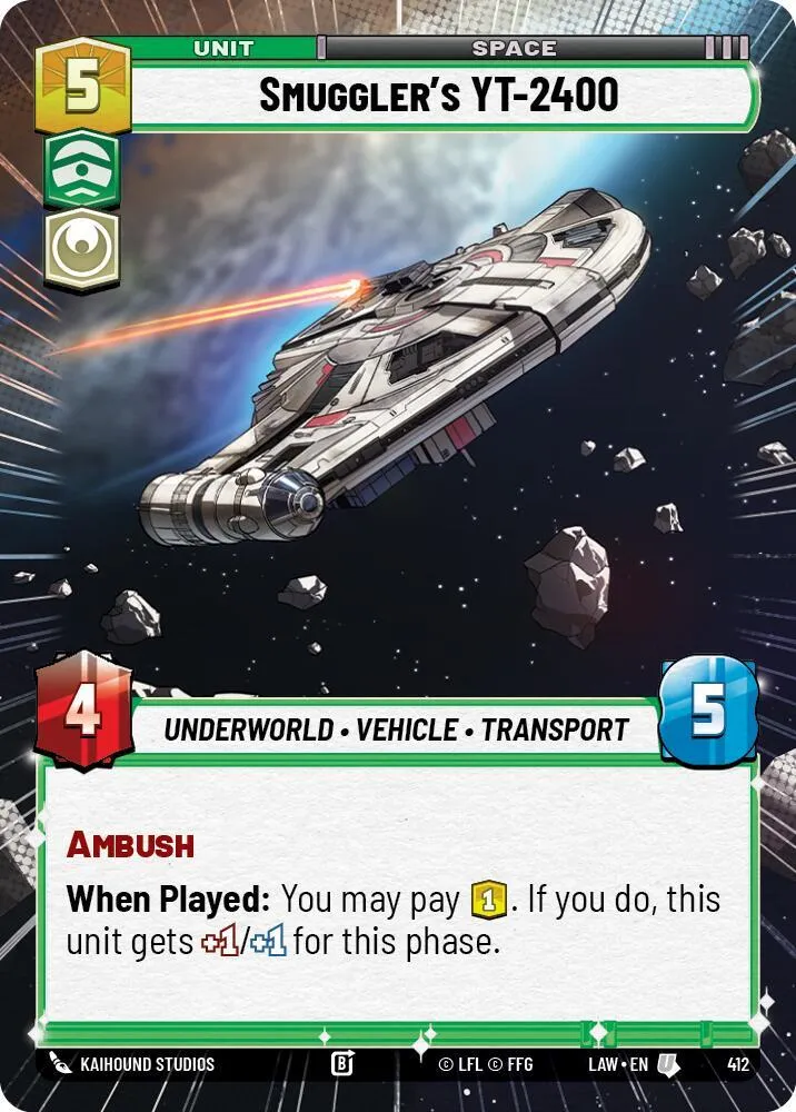YT-2400 du Contrebandier — A Lawless Time — Star Wars: Unlimited
