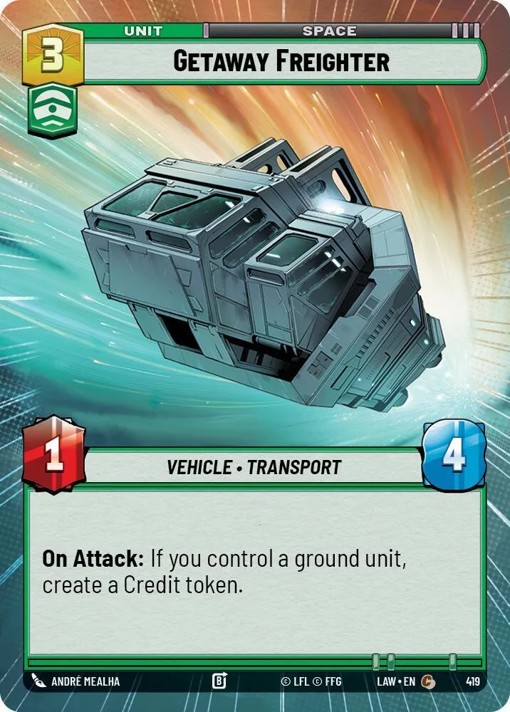 Getaway Freighter — A Lawless Time — Star Wars: Unlimited