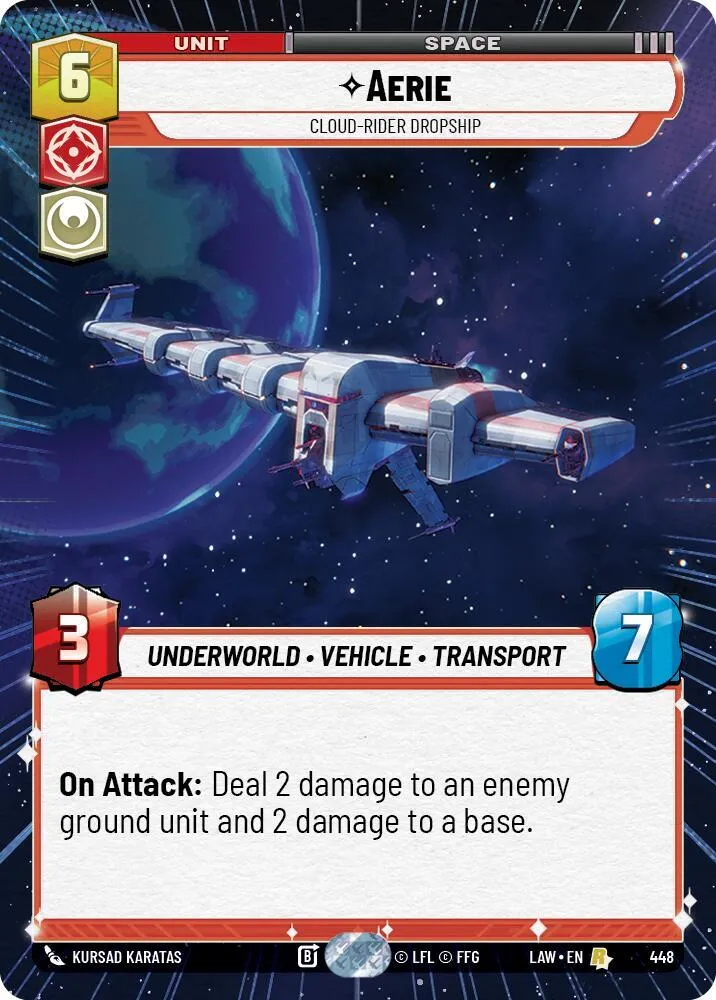 Aerie - Vaisseau De Transport Des Cloud-Riders — A Lawless Time — Star Wars: Unlimited
