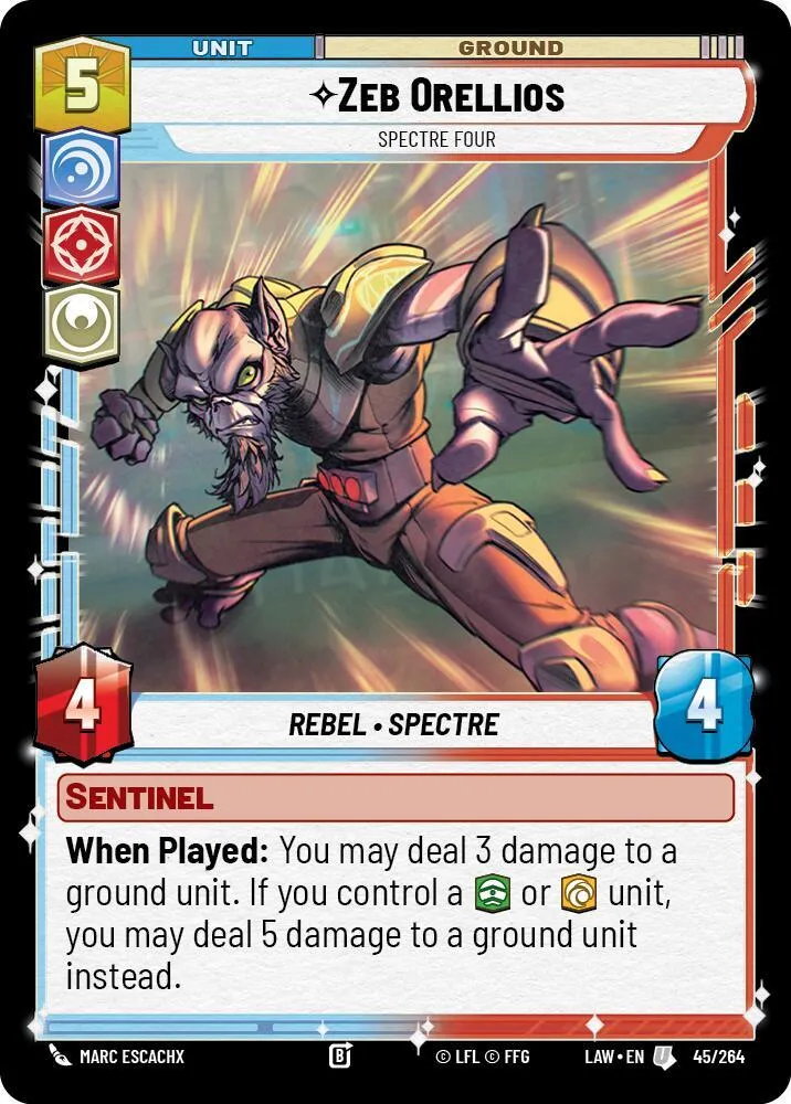 Zeb Orellios - Spectre Quatre — A Lawless Time — Star Wars: Unlimited
