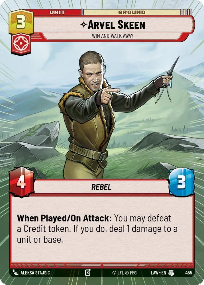 Arvel Skeen - Win and Walk Away — A Lawless Time — Star Wars: Unlimited