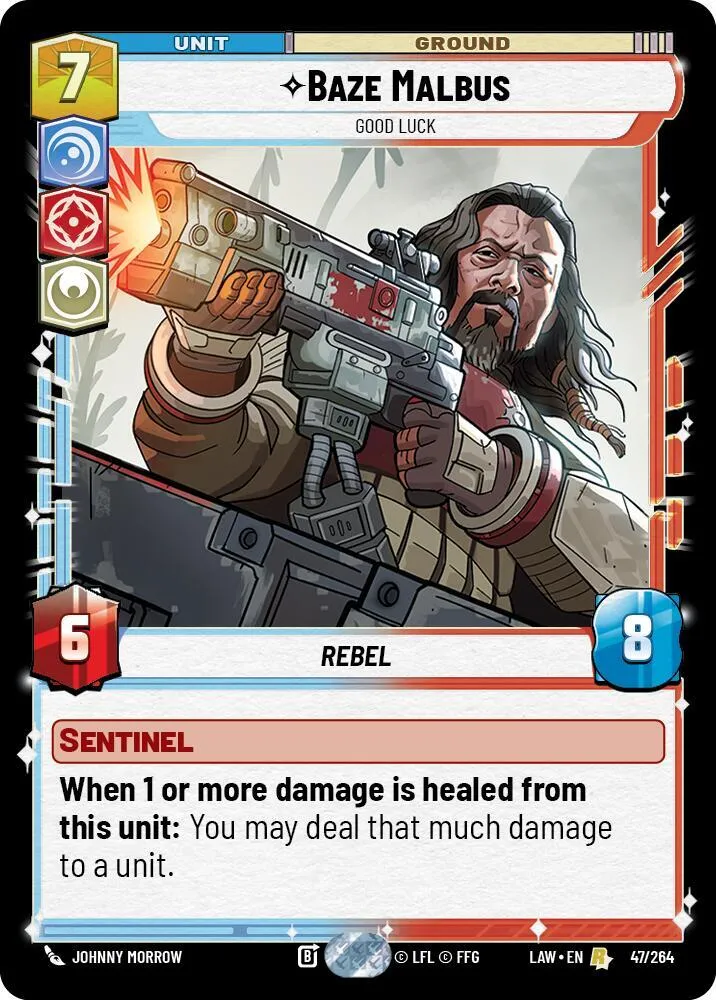 Baze Malbus - Bonne Chance — A Lawless Time — Star Wars: Unlimited
