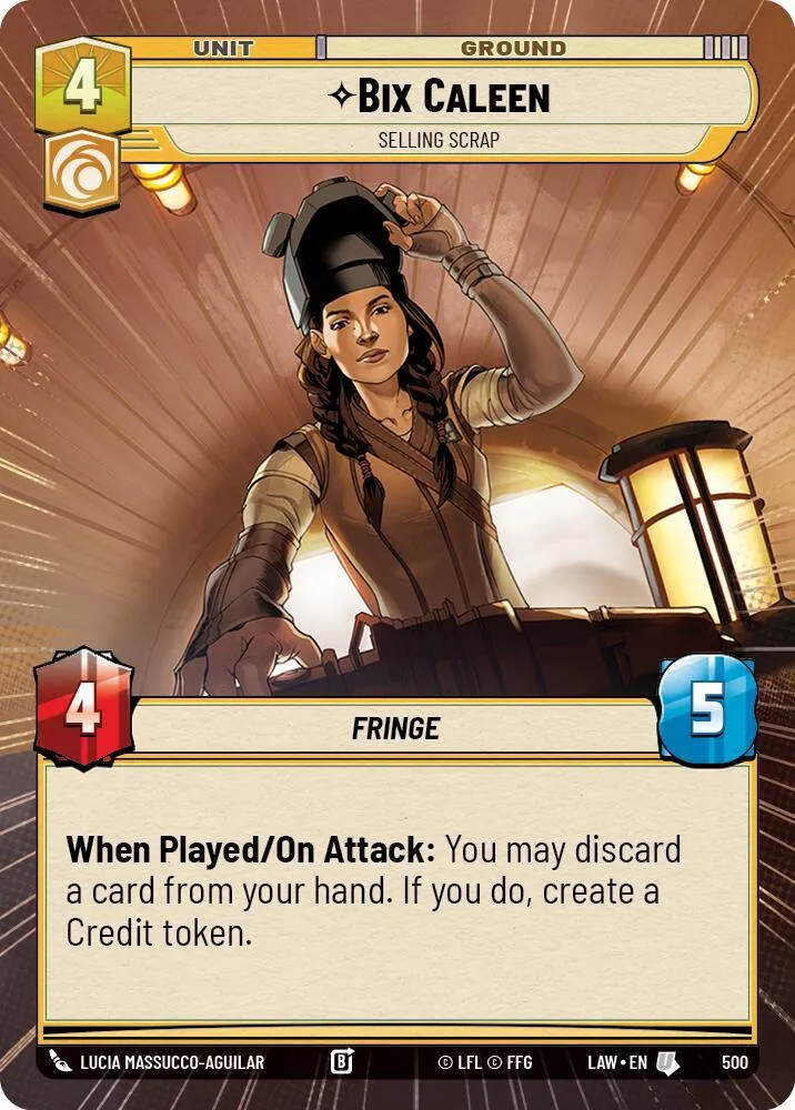 Bix Caleen - Selling Scrap — A Lawless Time — Star Wars: Unlimited