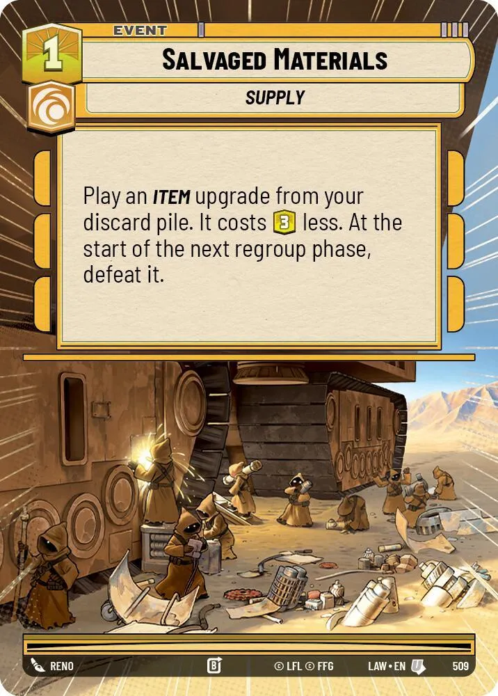 Matériels Récupérés — A Lawless Time — Star Wars: Unlimited