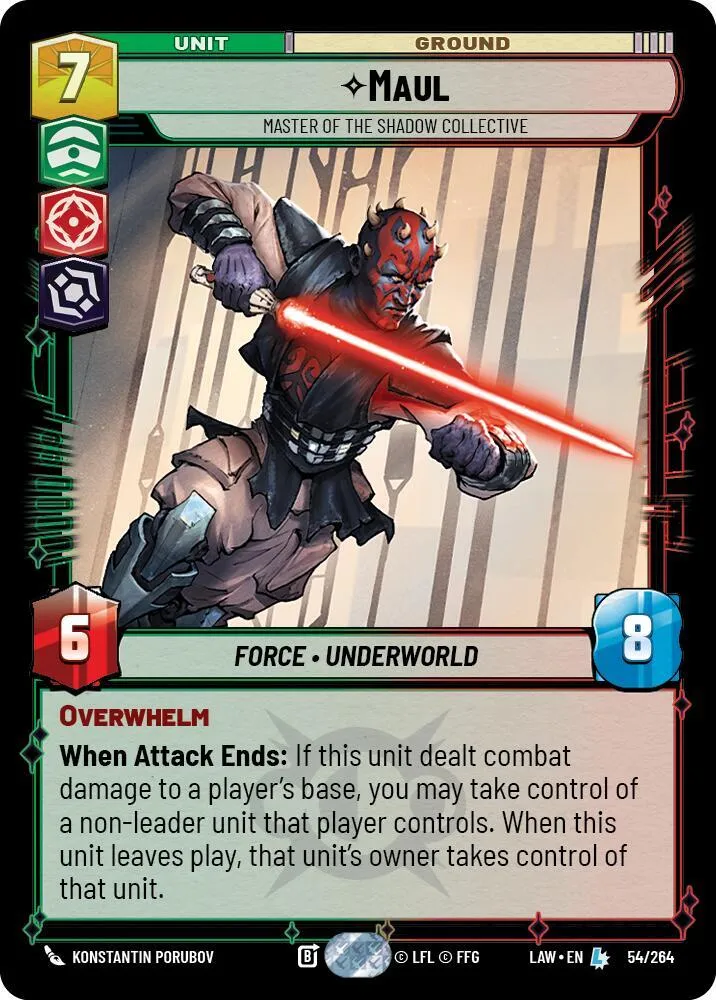 Maul - Master of the Shadow Collective — A Lawless Time — Star Wars: Unlimited