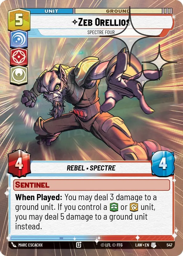 Zeb Orellios - Spectre Four — A Lawless Time — Star Wars: Unlimited