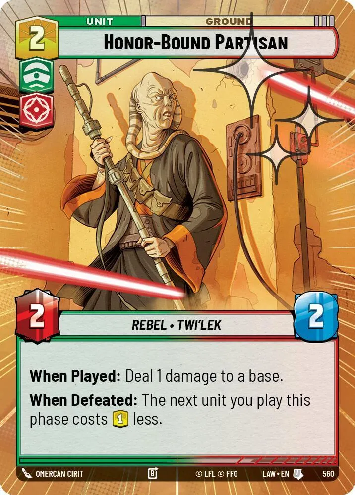Honor-Bound Partisan — A Lawless Time — Star Wars: Unlimited