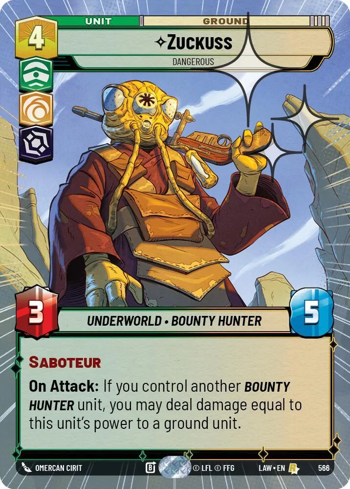 Zuckuss - Dangerous — A Lawless Time — Star Wars: Unlimited