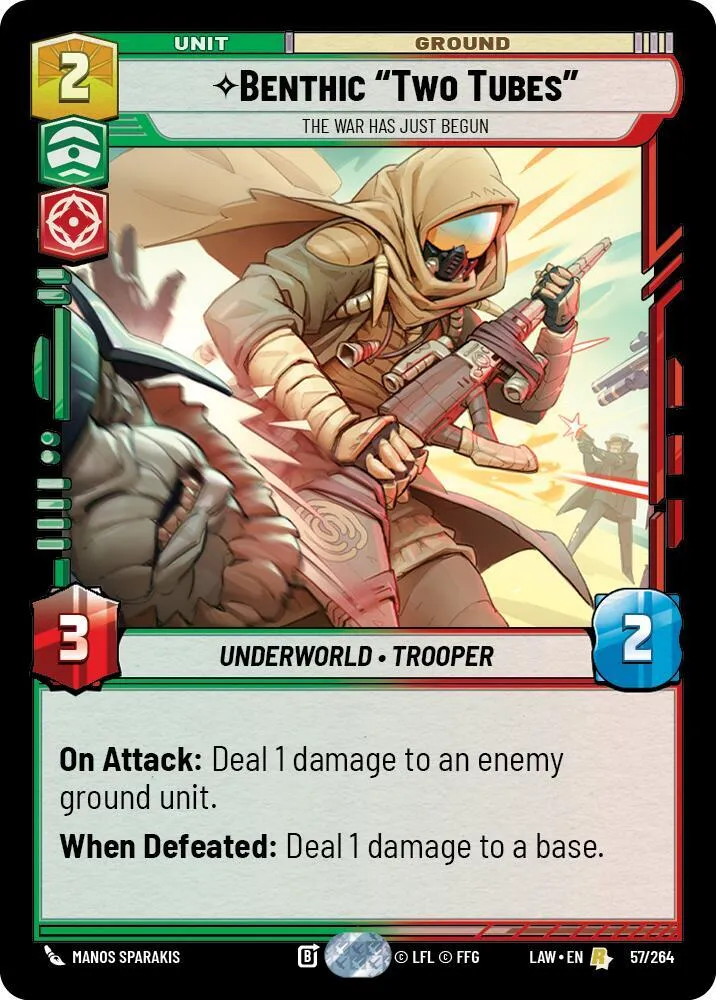 Benthic "Two Tubes" - The War Has Just Begun — A Lawless Time — Star Wars: Unlimited