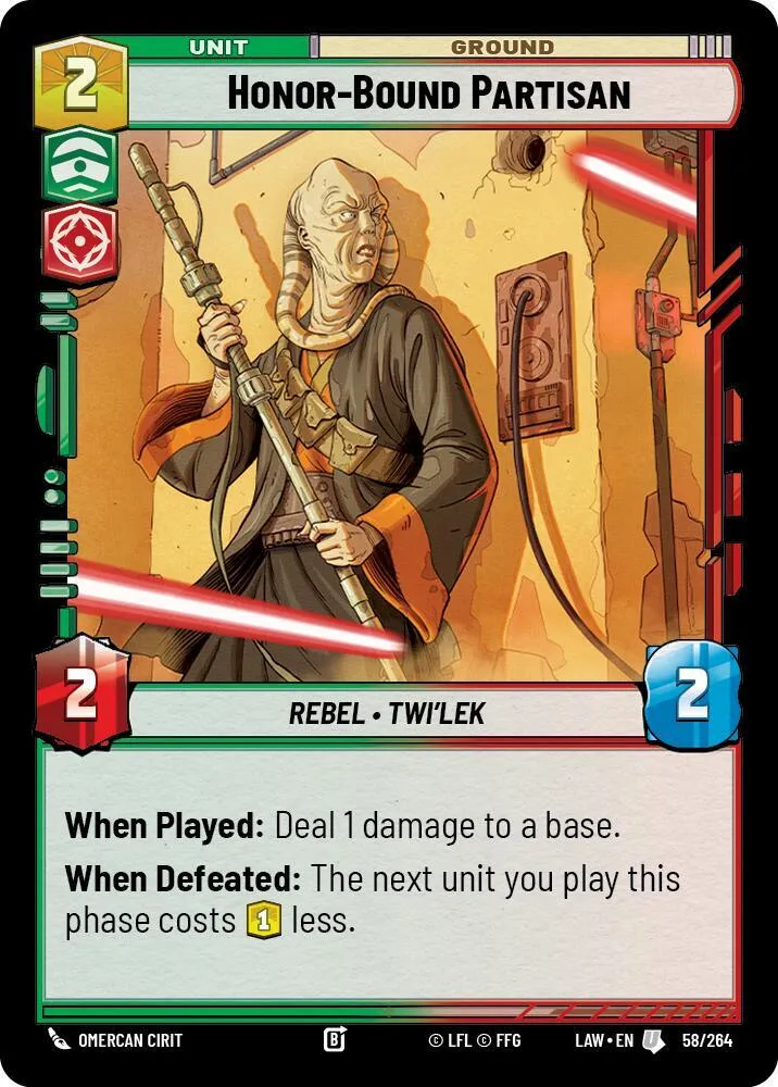 Honor-Bound Partisan — A Lawless Time — Star Wars: Unlimited
