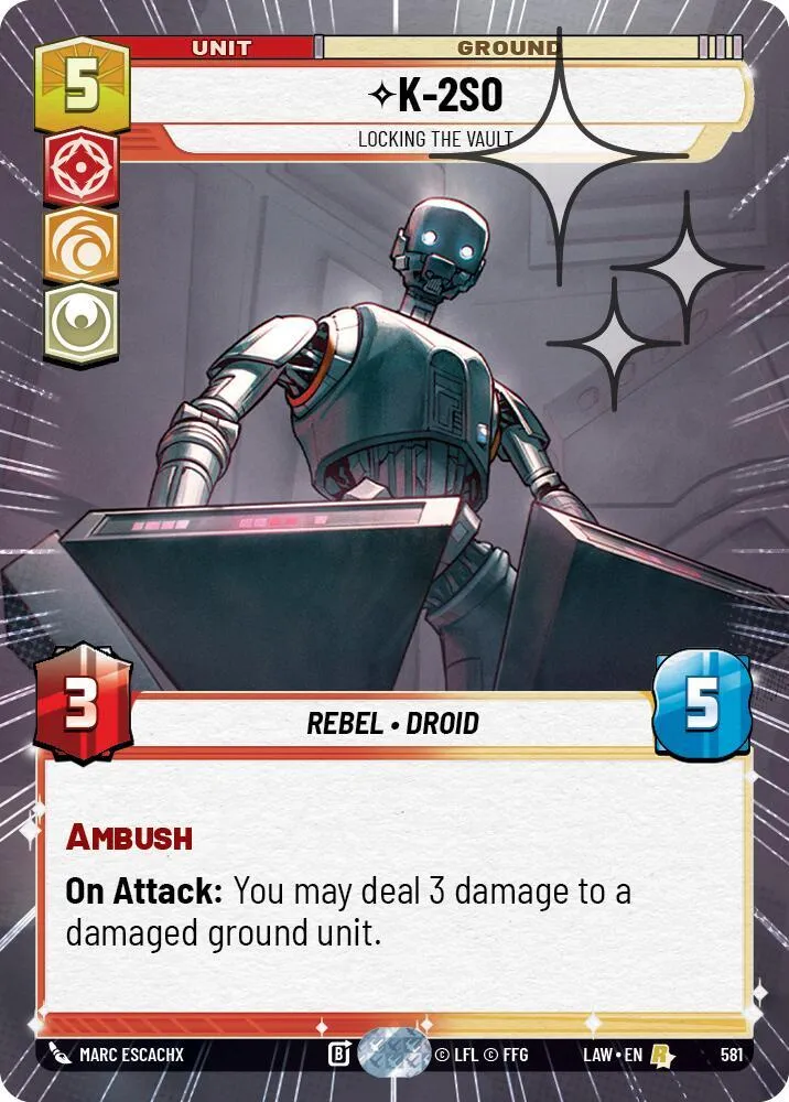 K-2S0 - Locking the Vault — A Lawless Time — Star Wars: Unlimited