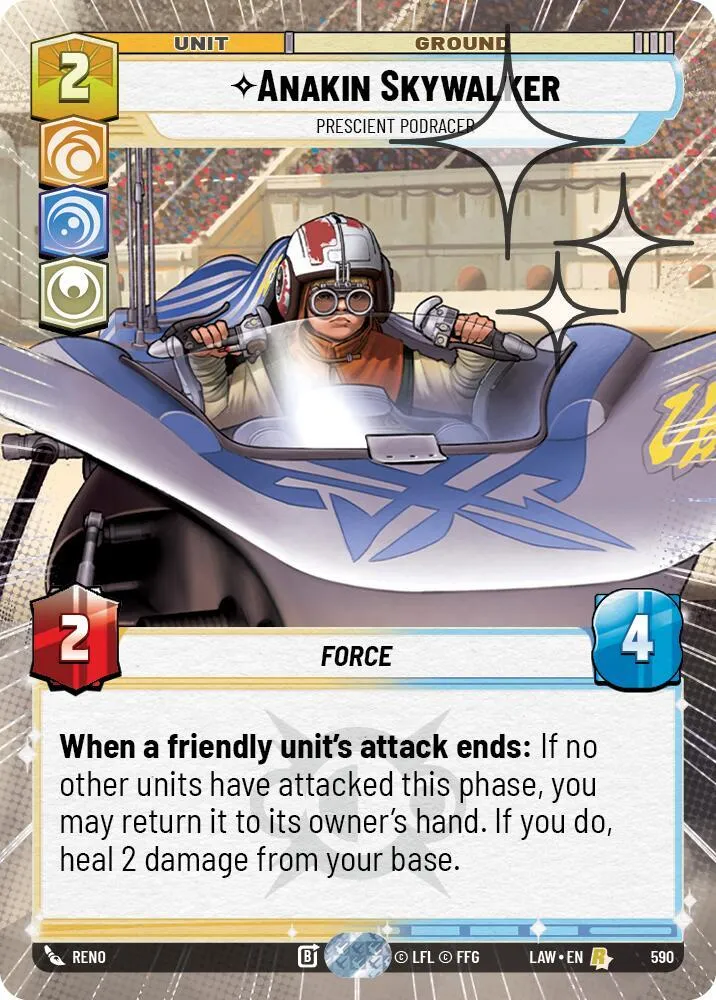 Anakin Skywalker - Prescient Podracer — A Lawless Time — Star Wars: Unlimited