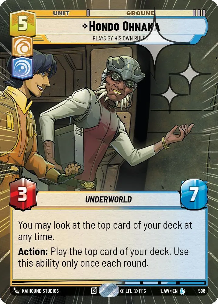 Hondo Ohnaka - Plays By His Own Rules — A Lawless Time — Star Wars: Unlimited