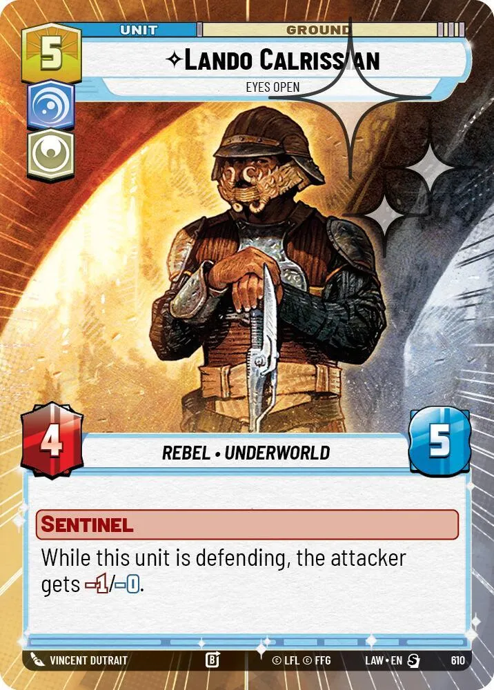 Lando Calrissian - Eyes Open — A Lawless Time — Star Wars: Unlimited