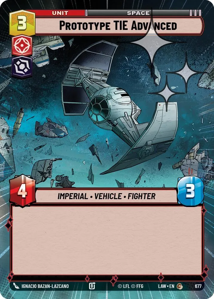 Prototype de TIE Advanced — A Lawless Time — Star Wars: Unlimited